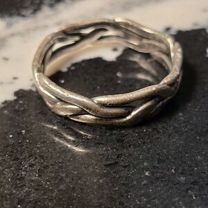 James Avery Tresse Wedding Ring In Sterling Silver,  Size 9